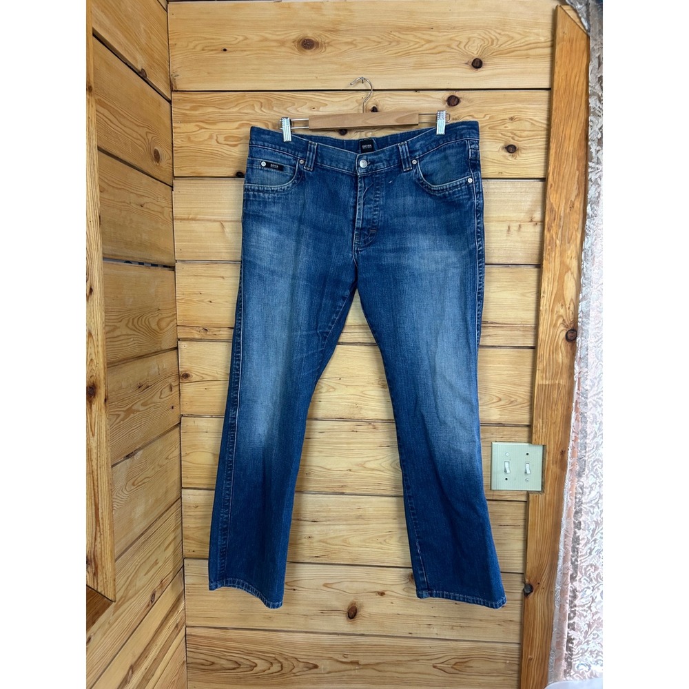 Hugo Boss Colorado‎ 16685 Mens Blue Straight Leg Button Fly Jeans W40 L32